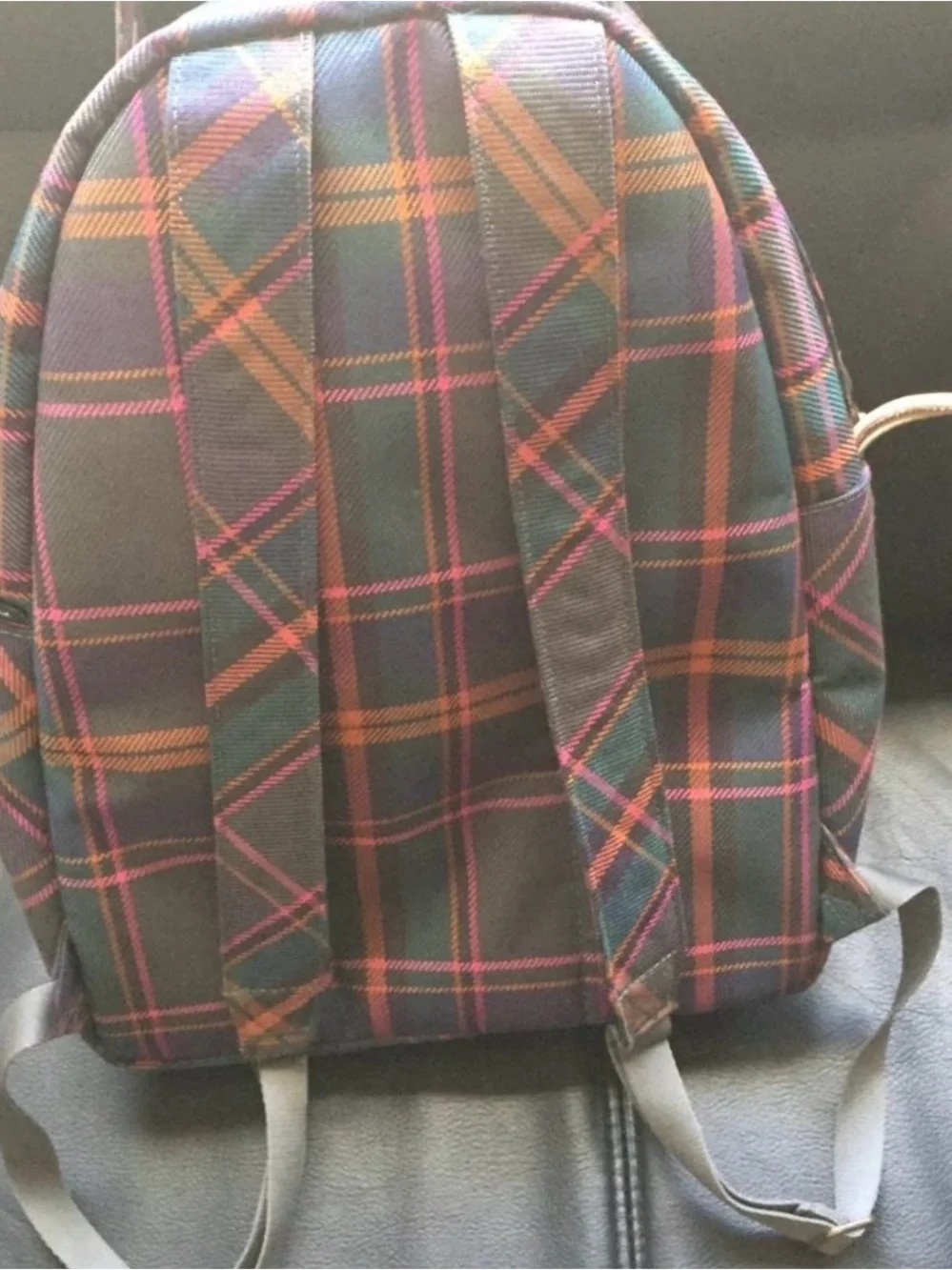 Herschel Supply Company Plaid Mini Backpack in Navy, Brown & Pink